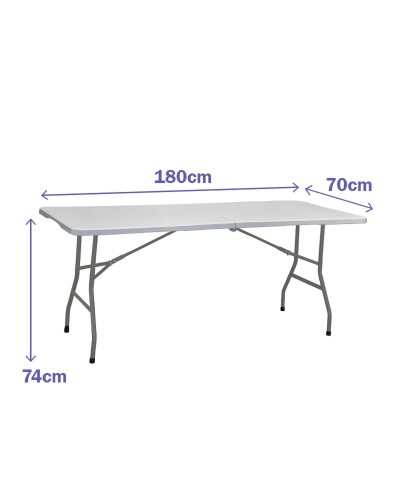 Vouwtafel Marbueno Grijs 70 x 74 x 180 cm