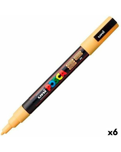 POSCA PC-3M Marker Aprikose, Mittlere Spitze 0,9-1,3 mm, 6er Set

