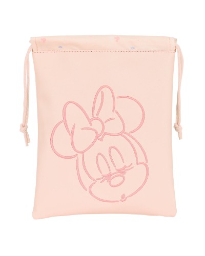Portameriendas Minnie Mouse Baby - Rosa Claro, 20x25cm - Bolsa Merienda Niña
