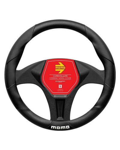 MOMO Housse de Volant Noir Carbone - Design Sportif et Antidérapant
