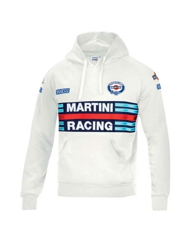 Sweat à Capuche Sparco Martini Racing S Blanc - Sport Automobile Rallye
