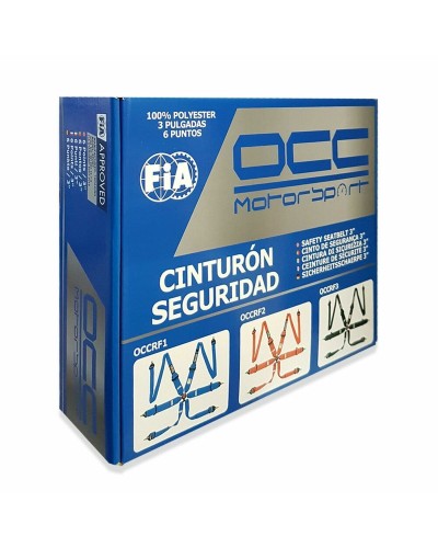 OCC Motorsport OCCRF4 Harnais 6 Points Support Jaune - Racing/Auto
