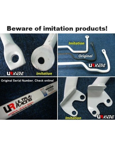 Ultra Racing Front Strut Bar Honda Civic EK4 96-00 Increased Stability
