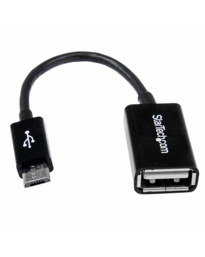 StarTech Cable Micro USB OTG Negro - USB A a Micro B - Transferencia de Datos Rápida
