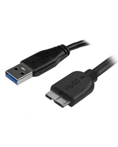 USB-kabel till mikro-USB Startech USB3AUB50CMS         Svart