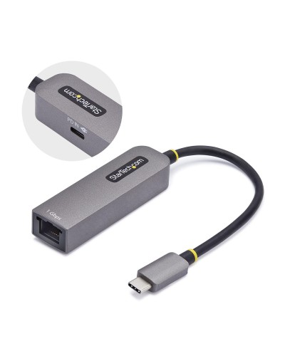 USB-Kaapeli Startech 1GPD3-USB-C-ETHERNET Harmaa