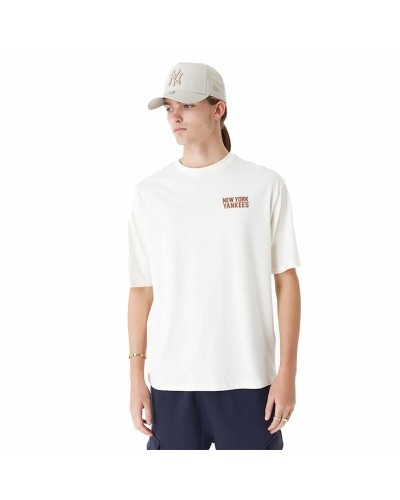 Miesten T-paita New Era  WORDMARK OS TEE NEYYAN 60435536  Valkoinen (S)