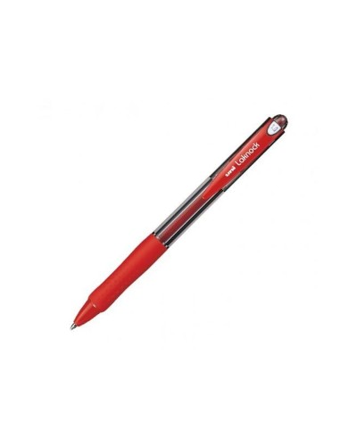 Uni-Ball Rollerball Laknock SN-100 - Penna a inchiostro liquido, punta 0,4 mm, colore rosso, confezione da 12