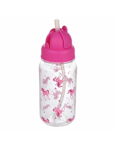 Regatta Botella Rosa con Pajita - 750ml - Ideal para Deporte y Viajes
