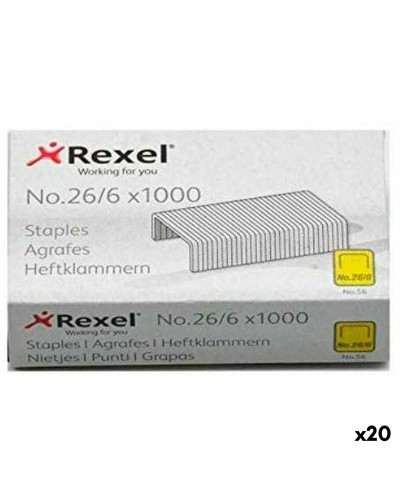 Nietjes Rexel 1000 Onderdelen 26/6 (20 Stuks)