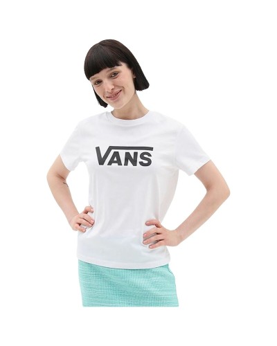 Vans Camiseta Mujer Drop V - Manga Corta, Cuello Redondo - Casual
