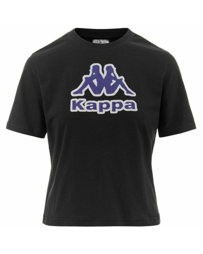 Kappa Fabra T-shirt Femme Noire : Manches Courtes, Sport & Décontracté
