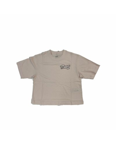 Puma Script T-shirt Femme Beige : Manches Courtes, Coton Bio - Casual & Sport
