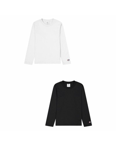 Champion - Camiseta de Manga Larga Hombre - 2 Unidades - Deporte y Casual
