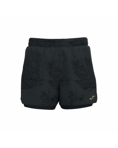 Joma R-Night Pantaloni Corti Sportivi Uomo - Nero Traspirante Running
