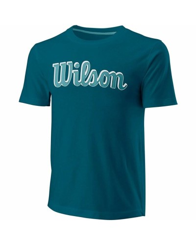 Wilson T-shirt Homme Bleue Manches Courtes - Sport Tennis Padel
