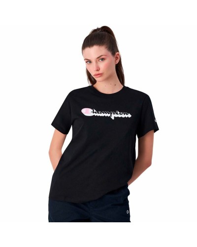 Champion T-shirt Femme Manches Courtes Coton - Sport & Décontracté
