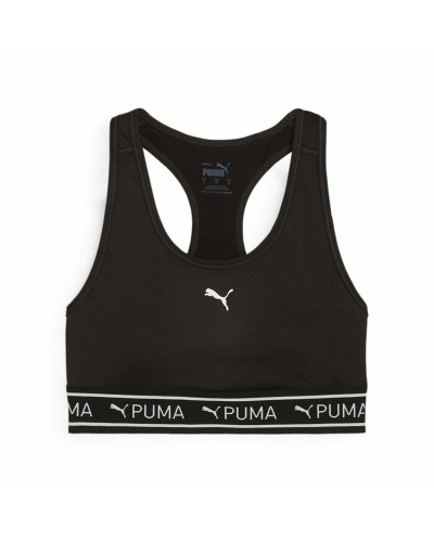 Puma 4Keeps Elastic Bra Noir - Soutien-gorge de Sport Maintien Léger
