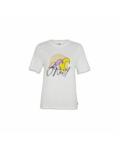 O'Neill Women's Luano Graphic White T-Shirt - Short Sleeves, Casual Summer

