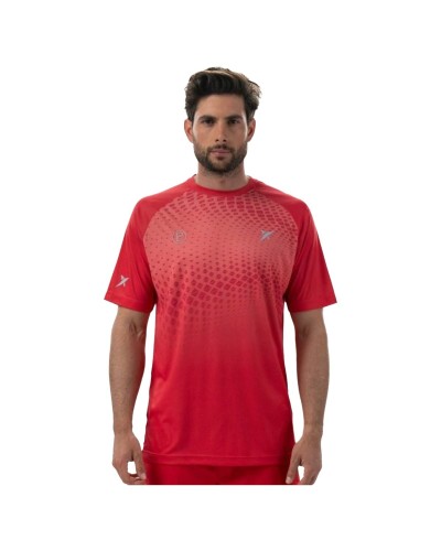 Heren-T-Shirt met Korte Mouwen Drop Shot Benara Oranje Padel