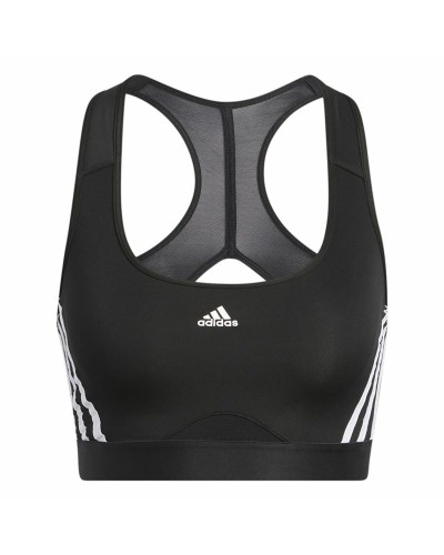 Adidas Sujetador Deportivo Pwr Ms 3S Negro - Soporte Medio - Entrenamiento
