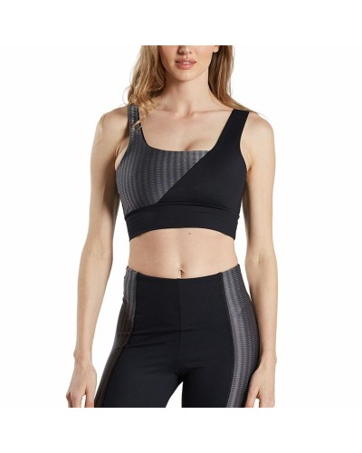 Débardeur de sport femme noir - Respirant, idéal pour le fitness et le running.
