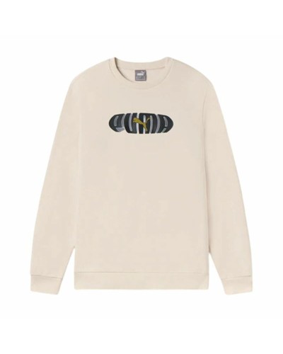 Puma Sweat Homme Essentials+ Graphic Crew - Coton, Grand Logo - Décontracté & Sport
