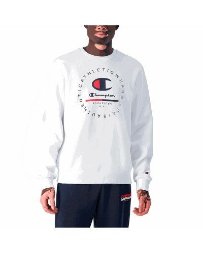 Champion Sudadera Hombre Cuello Redondo Algodón Felpa Deportiva Casual Negra
