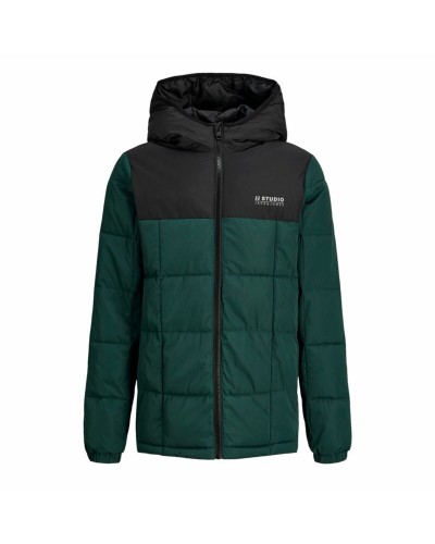 Jacka Barn Jack & Jones Jjben Square Hood Jacket Jnr Oliv