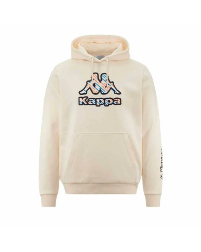 Kappa Sudadera Hombre Fetro Swt Blanca - Sudadera Deportiva con Capucha
