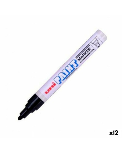 Permanente markeerstift Uni-Ball PX-20 Zwart (12 Stuks)