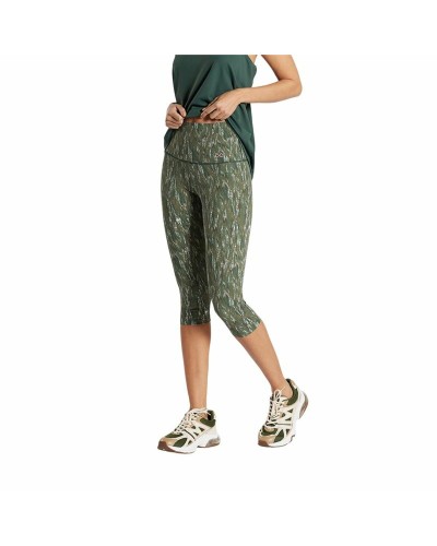 Ditchil Women's Capri Sports Leggings Vibrant Olive - Breathable and Comfortable
