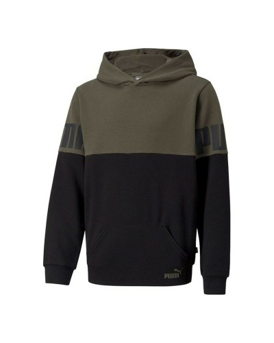 Puma Sudadera Hombre Color Block Verde - Deportiva Casual Algodón
