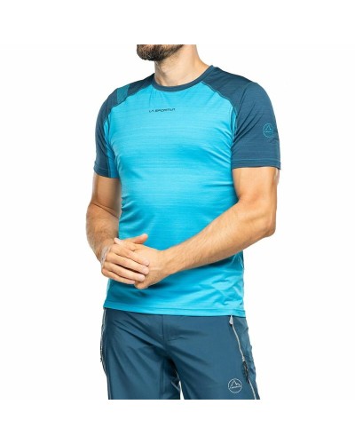 La Sportiva Sunfire: Camiseta de Running Hombre Azul Cielo - Transpirable & Ligera
