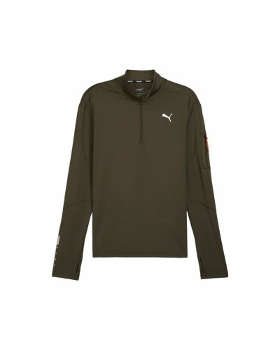 Puma Flex Sweat Homme 1/4 Zip Vert Foncé - Sport & Entraînement
