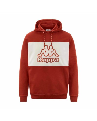 Kappa Ferti Sweat à Capuche Homme Rouge - Capuche, Grand Logo - Sport & Décontracté
