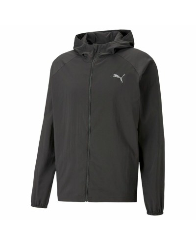 Puma Run Favorite: Men's Black Sports Jacket, Breathable Fabric
