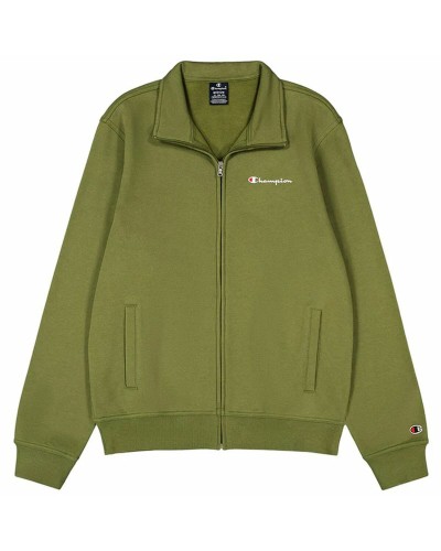 Champion Herren Sweatshirt Olive Rundhals - Lässig Sportlich Baumwolle
