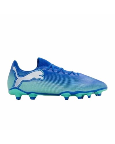 Puma Future 7 Play MG Blue - Adult Multi-Ground Soccer Cleats
