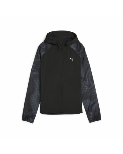 Sportjack voor dames Puma Run Favorite AOP OV Zwart