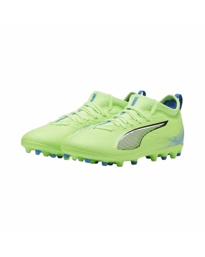 Puma Ultra 5 Match MG - Zapatillas de Fútbol Niño Amarillas - Terrenos Sintéticos
