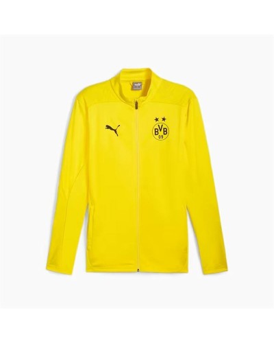 Puma Borussia Dortmund: Men's Yellow Sports Jacket - Ideal for Training
