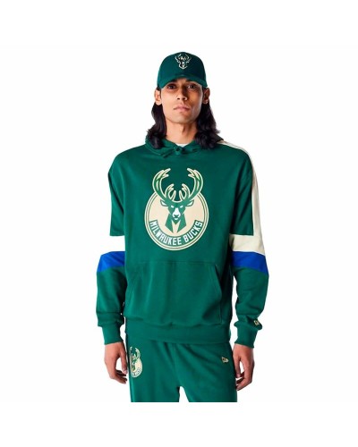 Men’s Hoodie New Era COLOUR BLOCK OS Milwaukee Bucks