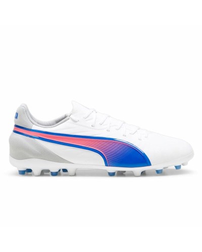 Puma King Match MG: Zapatos de Fútbol Adulto Blanco - Terrenos Sintéticos
