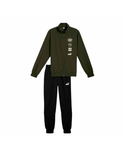 Puma Survêtement Homme Woven Graphic Cl Vert - Ensemble de Sport Entraînement
