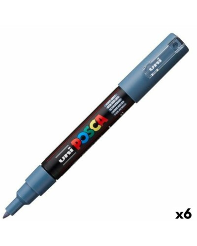 Marqueurs POSCA PC-1M Gris Foncé, Lot de 6 pour Écriture et Dessin
