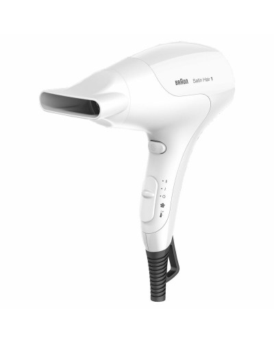 Braun HD180 Hair Dryer 1800W - Powerful and Compact White Hair Dryer
