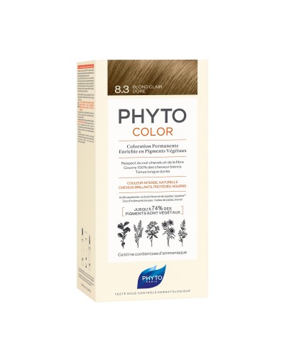 Phyto Color: Tintura Permanente 8.3 Biondo Chiaro Dorato - 3 Pezzi
