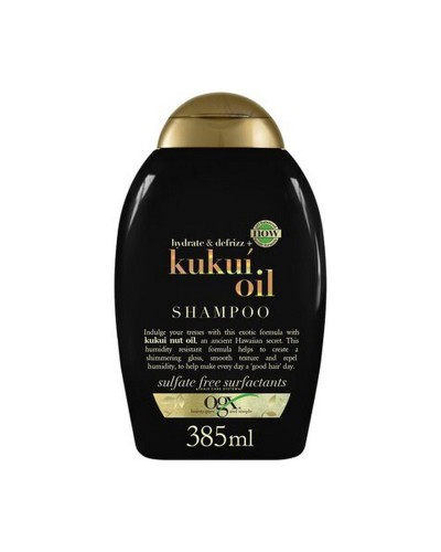 OGX Shampooing Huile de Kukui Anti-Frizz - 385ml - Cheveux Lisses et Soyeux
