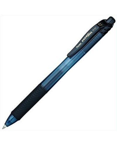 Penna a Gel Pentel EnerGel Nera, Punta Fine da 0,7 mm (Confezione da 12)